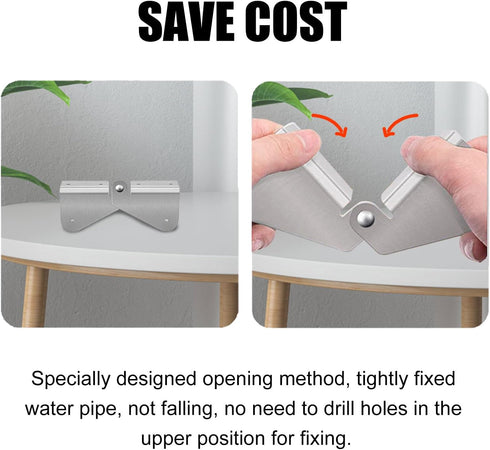 4 Pcs Gutter Extension Hinges, Downspout Gutter Hinge, Downspout Extension Flip-Up Hinge with 26 Screws, Gutter Downspout Extensions Hinge, Easy I...