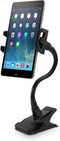 Macally Adjustable Gooseneck Tablet Holder & Phone Clip - Works with Phones & Tablets up to 8” - Flexible Phone Holder & Tablet Mount with Clip On...