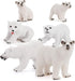 Wildlife Animal Model Toy Playsets 6 PCS Realistic Polar Bear Figure Toys Desktop Decoration Collection Party Favors Toys for Kids...