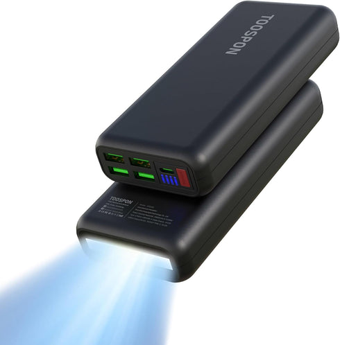 Portable Charger, Power Bank 30000mAh,LED lighting Battery Pack with USB C/USB A Output, Digital Display Portable Phone Charger for Smartphone, Sm...