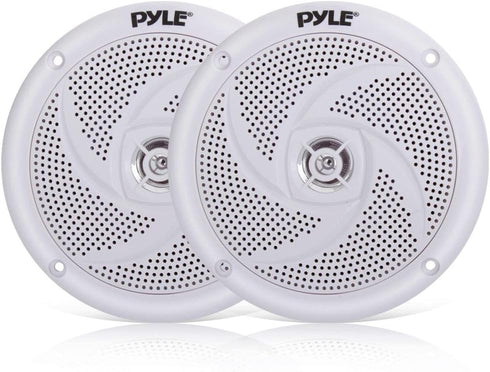 Pyle Marine Speakers - 4 Inch 2 Way Waterproof and Weather Resistant Outdoor Audio Stereo Sound System with 100 Watt Power and Low Profile Slim St...