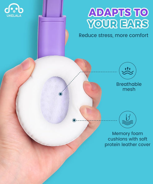 C3 Kids Headphones Wired, On-Ear Wired Headphones for Boys Girls with 3.5mm Jack, Foldable, Adjustable Headband, Child Headphones for School Home ...