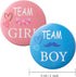 Favide 40 Pieces Gender Reveal Button Team Boy Girl Button Pins for Baby Shower Party Supplies, 2 Inches...