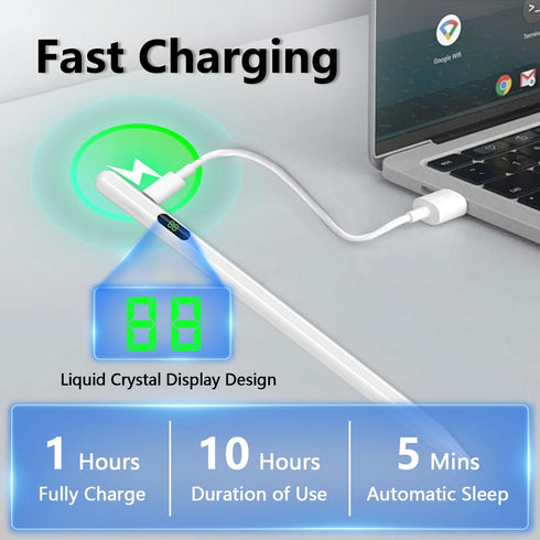 Stylus Pen for Magnetic iPad - LED Power Display Stylus Pen, Faster Charge?High Responsive Precise ipad Stylus, Work for 2018-2024 iPad Air 3/4/5,...