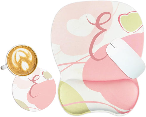 Personalized Mouse Pad with Wrist Support Gel,Small Cute Mouse Pads and Coaster Set,Comfortable Mouse Pad for Laptop computer Home Office Supplies...