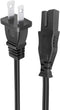 Polarized 8.2ft Power Cord for JVC Emerald EM32FL EM39FT EM55FT LT-32DM22 EM65FTR EM42FTR TV 2 Prong Power Cord Cable Replacement...