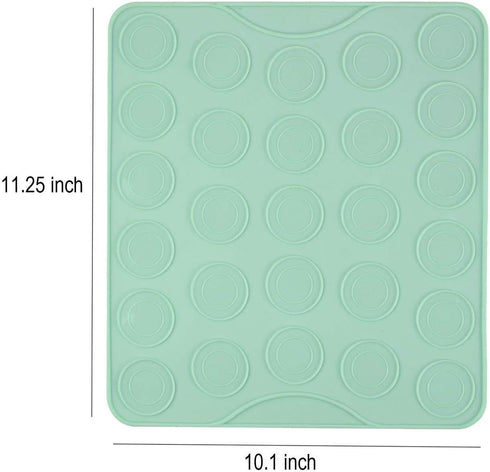 Webake Macaron Silicone Mat Set of 2, Macaroon Baking Mat 54-Cavity, Silicone Template Sheet Baking Pan Liner for Cookie, Pastry Making(Green)...