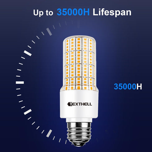 30W LED Corn Light Bulb 250W Equivalent 3000K Warm White E26 LED Light Bulb, 3750LM Non-dimmable Flicker Free Ceiling Fan LED Corn Bulb for Indoor...