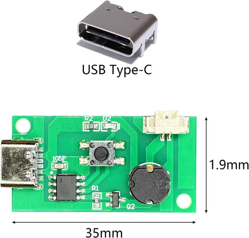 Atomization Disc, 5V Module USB Humidifier Atomization Plate Circuit Board Atomization Module with Timing Switch for Home for Family...