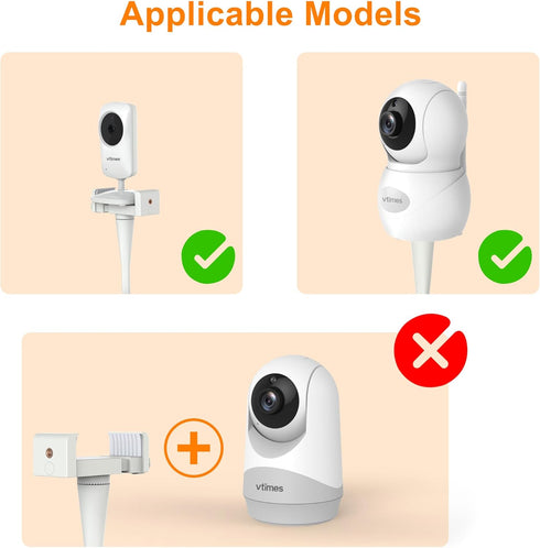 Baby Monitor Mount, Versatile Flexible Baby Monitor Stand Easy to Install, Baby Camera Mount Compatible with Card Cameras and Baby cameras with a ...