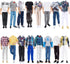 E-TING 6-Item Fantastic Pack = 3 Sets Fashion Casual Wear Clothes Outfit + 3 Pairs Shoes for 12 Inch boy Doll Clothes Random Style...