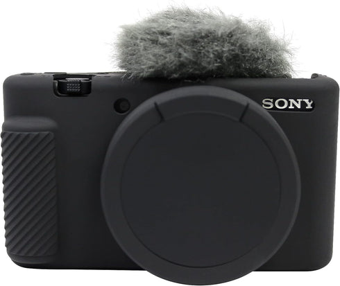 Camera Case for Sony ZV-1 ZV1 ZV 1 Vlog Camera, Camera Cover Body Skin with Removable Lens Cover Buttons Prompts Anti-Scratch Slim Fit Soft Silico...