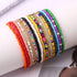 17pcs Bohemian Stackable Multilayer Elastic Bracelets - Handmade Seed Beaded Jewelry for Women & Girls...