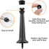 HOME MASTER HARDWARE Heavy Duty 3 in Solid Rigid Door Stop Door Stoppers Door Stops Matte Black 2 Pack w/Rubber Tip...