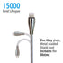 Metal Braided Cord, USB Charging Cable, Stainless Steel, Strong Durable Wire, Tangle Free, Data sync high Speed 3.3ft, Silver Charger Cable...
