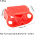 5 Pcs 1/4" - 5/16" Tube O.D. Plastic Tubing Clamps, Adjustable Tube Clamp Shut Off Hose Clamp, Laboratory Pinch Valve Flow Control Hose Clamp (Red...