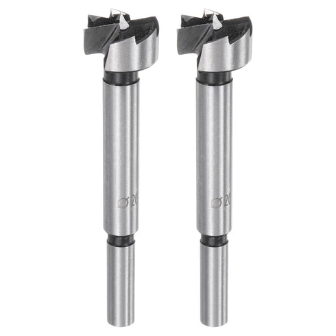 2pcs Forstner Drill Bit 25/32"(20mm) High-Speed Steel Multi-Tooth Forstner Bit with Round Shank for Hard Wood Soft Wood Plywood Plastic Drilling H...