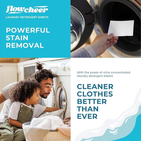 Laundry Detergent Sheets, 200 Loads, powerful with Bio-enzymes and Plant-Based, No Plastic Jug, Eco Friendly, All Washing Machines, True Clean, Fr...