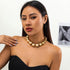 Dainty Big Ball Beaded Choker Necklace Boho Chunky Bib Chain Necklace Hip Hop Punk Statement Heavy Necklace Accessories for Women Girls...