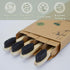 Bamboo Charcoal Toothbrush Pack, Medium Soft Bristle Brush, Charcoal Infused Bristles, Biodegradable & Eco Friendly, Sustainable Bamboo (Pack of 4...