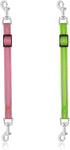 2PCS Reflective Dog Safety Collar Clips, Adjustable Nylon Pet Collar Double Ended 360 Degree Rotatable Backup Clasp Clips Dog Collar Harness Conne...
