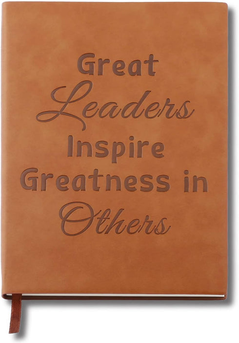 Boss Appreciation Gift Mentor Gift Notebook Great Leaders Notebook Leader Supervisor PM Mentor Retirement Gift Coworker Farewell Leather Journal N...