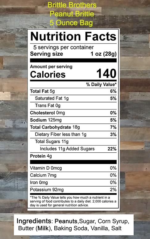 Brittle Brothers Peanut Brittle, 5 Ounce...