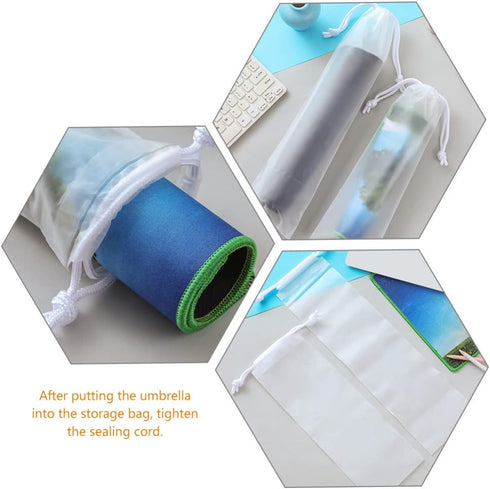 10pcs Umbrella Storage Bag Wet Umbrella Bag Folding Umbrella Bag Wet Umbrella Pouch Drawstring Umbrella Bag Umbrella Bags Umbrella Dust Bag Drawst...