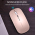 Uciefy Q5 Slim Rechargeable Wireless Mouse, 2.4G Portable Optical Silent Ultra Thin Wireless Computer Mouse with USB Receiver and Type C Adapter, ...