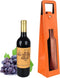 Leather Wine Gift Bag 16.1x3.5x3.5 in, Wine Gift Tote Bag, Reusable Metal Clasp Gift Wine Bag, Portable Wine Protector for Parties, Birthdays, Wed...