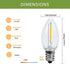 4 Pack Accessory Cord with LED Night Light Bulbs - White Cord with On/Off Switch Plugs - C7 led Bulb Warm White with Spare Fuse for Holiday Decora...