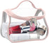 HAOGUAGUA Heavy Duty Clear Cosmetic Bag Waterproof Transparent Travel Makeup Toiletry Organizer Bag (Pink)...