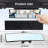 Car Rear View Mirror, Anti Glare Wide Angle Auto Inside Rearview Mirror, 12.2'' Panoramic Convex Rearview Mirror Mounted on Windshield, Universal ...