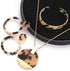 ARATLENCH Leopard Earrings Necklace Bracelet for Women Acrylic Circle Hoop Dangle Earring Long Disc Pendant Necklace Open Cuff Bangle Resin Cheeta...