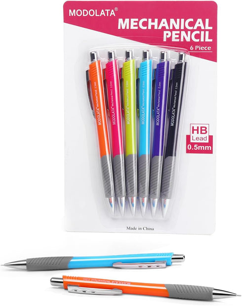 0.5MM Mechanical Pencil Set, Lead Pencils 0.5mm for Student and Artist Drawing, Sketching, Drafting, Pack of 6 Pieces...