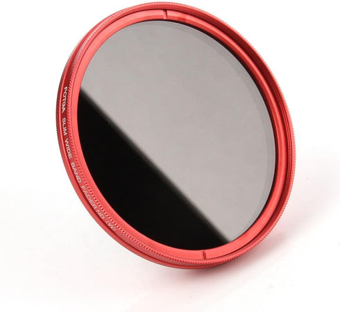 Fotga 49mm Ultra Slim Variable Fader ND2-ND400 Neutral Density ND Filter Adjustable ND2 ND4 ND8 ND16 ND32 ND100 to ND400 for Canon Nikon DSLR Came...