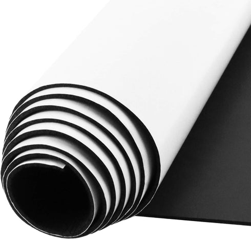 Foam Insulation Neoprene Sheets with Adhesive,Multi-Function Soundproof Large Marine Closed Cell Neoprene Rubber Roll (W?12 Inch T:1/16 Inch L:98 ...