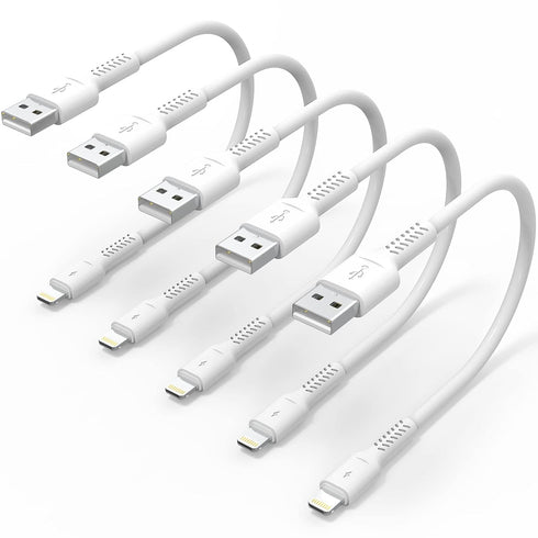 6 inch iPhone Charge Cable Short, 0.5ft 5Pack USB to Lightning Cord for Fast Charging Stations Compatible with Apple iPhone 12 11 Pro Max Xs 8 7 6...