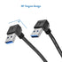 UCEC USB 3.0 Extension Cable, Male to Female 90 Degree Short Extension Cord 6 Inch Extender, Up & Down Angle, 2 Pack (Black)...