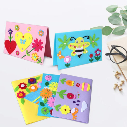 Hicdaw Kids Greeting Card Making Kit, 9Pcs Card Making Kits for Kids Thank You Card Kit DIY Handmade Card Making Supplies Art Crafts Crafty Set Te...
