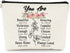 Inspirational Quotes Small Makeup Bag,You Are Beautiful Amazing Positive Cosmetic Bags,Gifts for Friends Sisters Coworkers,Aesthetic Makeup Pouch...