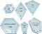 300Pc ASSROTED Acrylic TEMPLATES Quilting Patchwork Piecing Craft for Sewing...