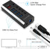 Powered USB Hub, RSHTECH USB 3 Hub with 4 USB 3.0 Data Ports + 1 USB Fast Charging Port, USB Splitter with 24W(12V/2A) Power Adapter and Individua...