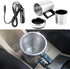 Car Heating Cup, 350ML + 150ML Stainless Steel Portable Automobile Hot Water Cup Electric Quick Heating Bottle Heater Boiler for Tea Coffee Water...