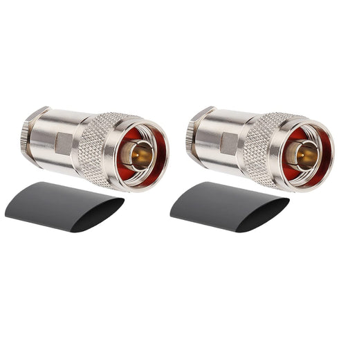 XRDS -RF N Male Connectors Clamp Plug Attach Adapter 50 ohm Rf Coaxial Connector for LMR400 /KMR400 Cable Belden 9913 RG8 Cable Pack of 2 Pieces...