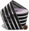 2 1/2" X 10 Yards Silver & Black Striped Metallic Wired Ribbon...