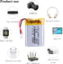 3.7V Lipo Battery 500mAh Rechargeable Lithium ion Polymer Battery 502535 Lithium Polymer ion Battery with JST Connector...