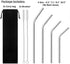 Reusable Stainless Steel Drinking Straws, 20 Pcs 4 Size - 6.3'' 7.1'' 8.5'' 10.5'', BPA Free Long Short Smoothie Drinking Curved Bent Straws with ...