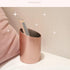 Metal Mesh Diagonal Pen Pencil Brush Cup Holder Stand for Office Desk, Rose Gold, Pink...
