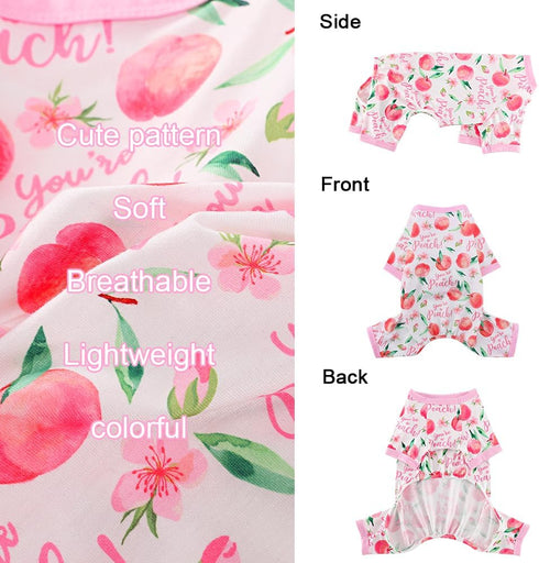 Girl Dog Pajamas, Cotton Stretchable Pet Dog Pajamas Jammies Puppy Outfits for Extra Large Dogs Female Male, Spring Summer Doggie Pjs Doggy Pajama...